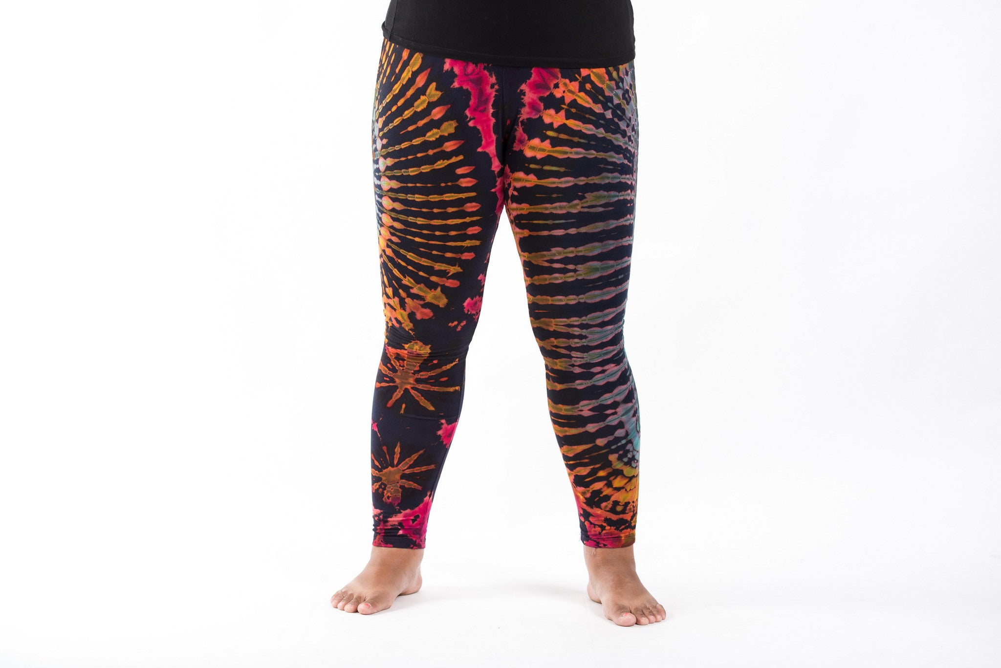 PLUS SIZE Tie Dye Leggings in Festival Navy