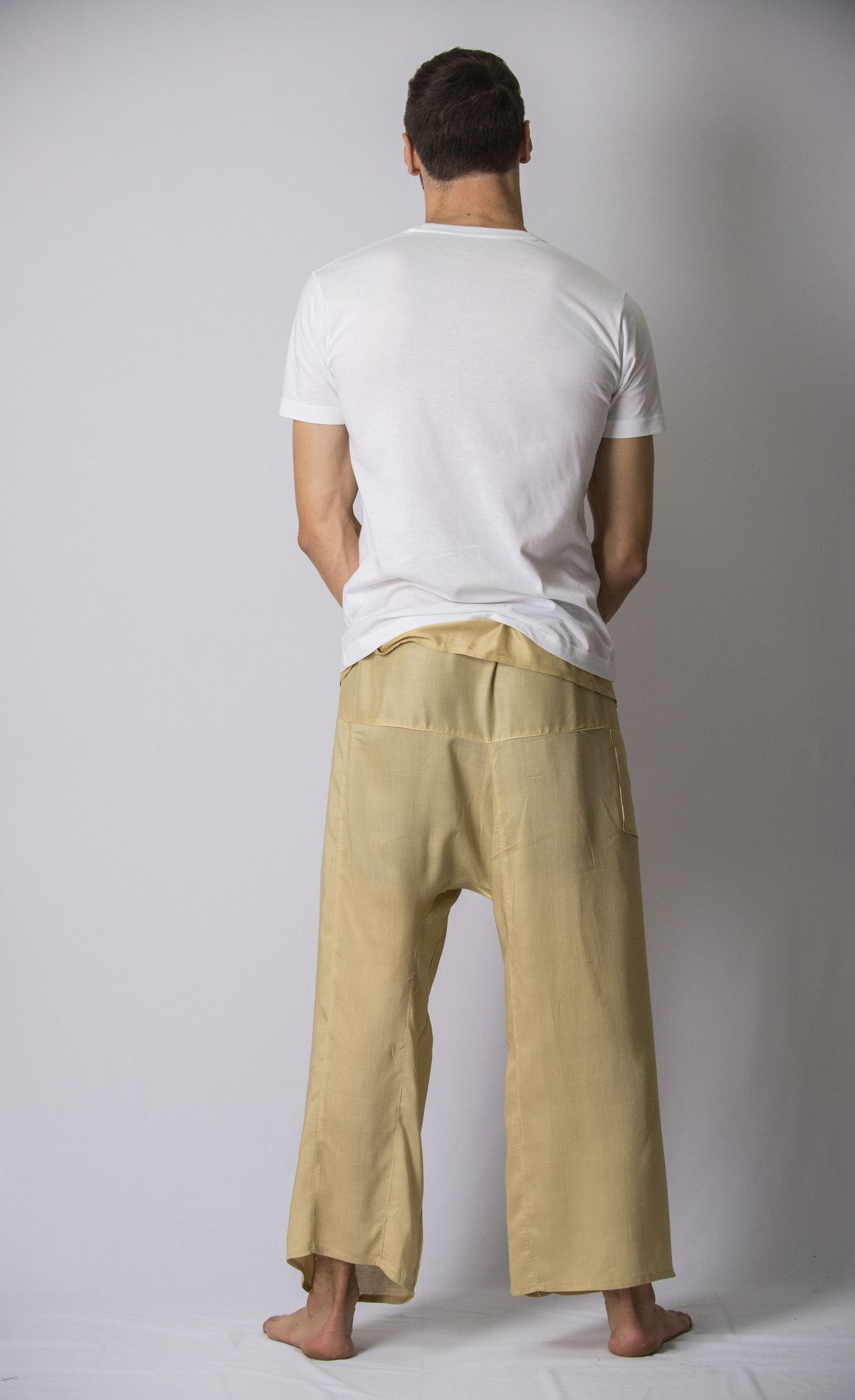 Unisex Thai Fisherman Pants in Beige