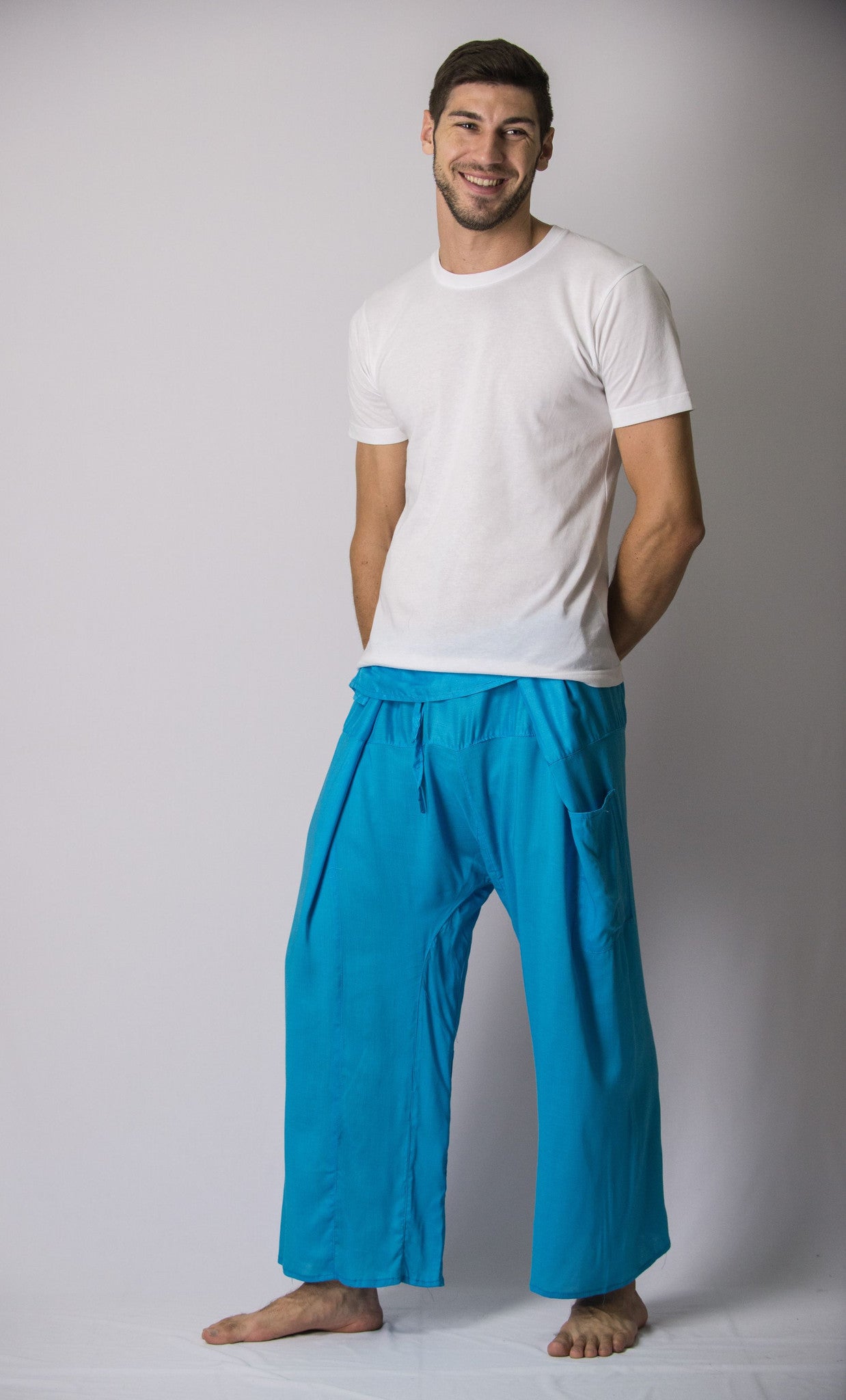 Unisex Thai Fisherman Pants in Blue