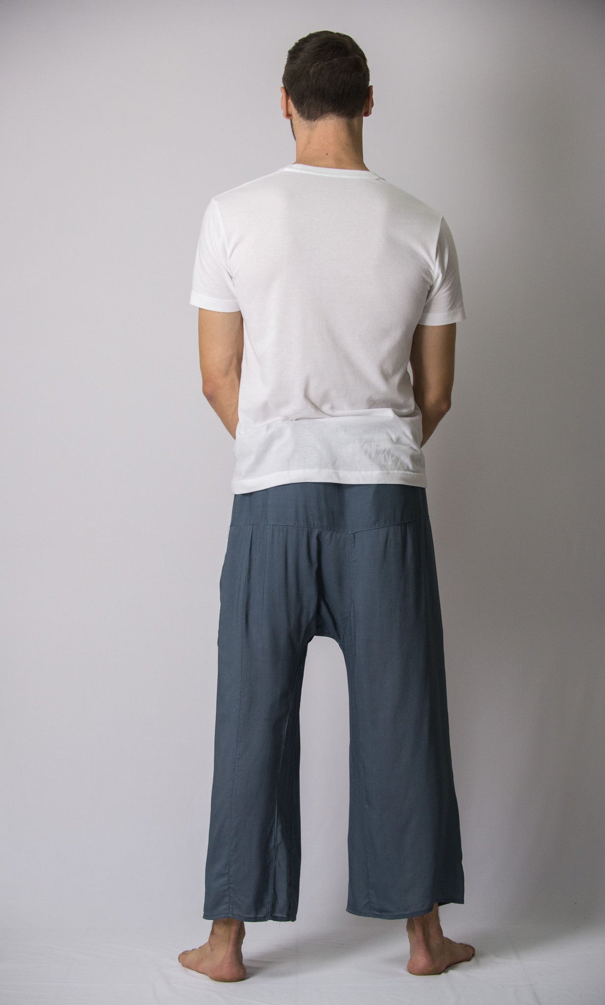 Unisex Thai Fisherman Pants in Blue Gray