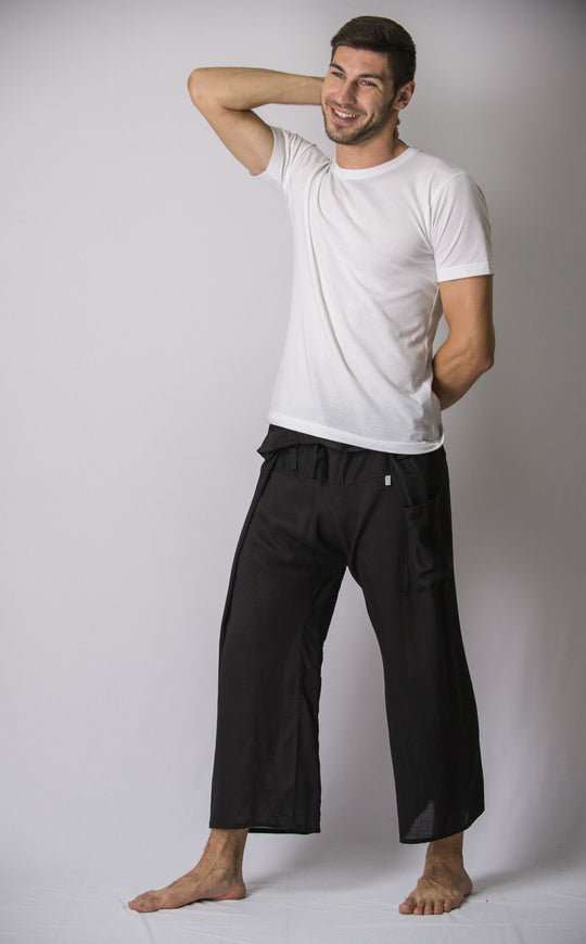Unisex Thai Fisherman Pants in Black