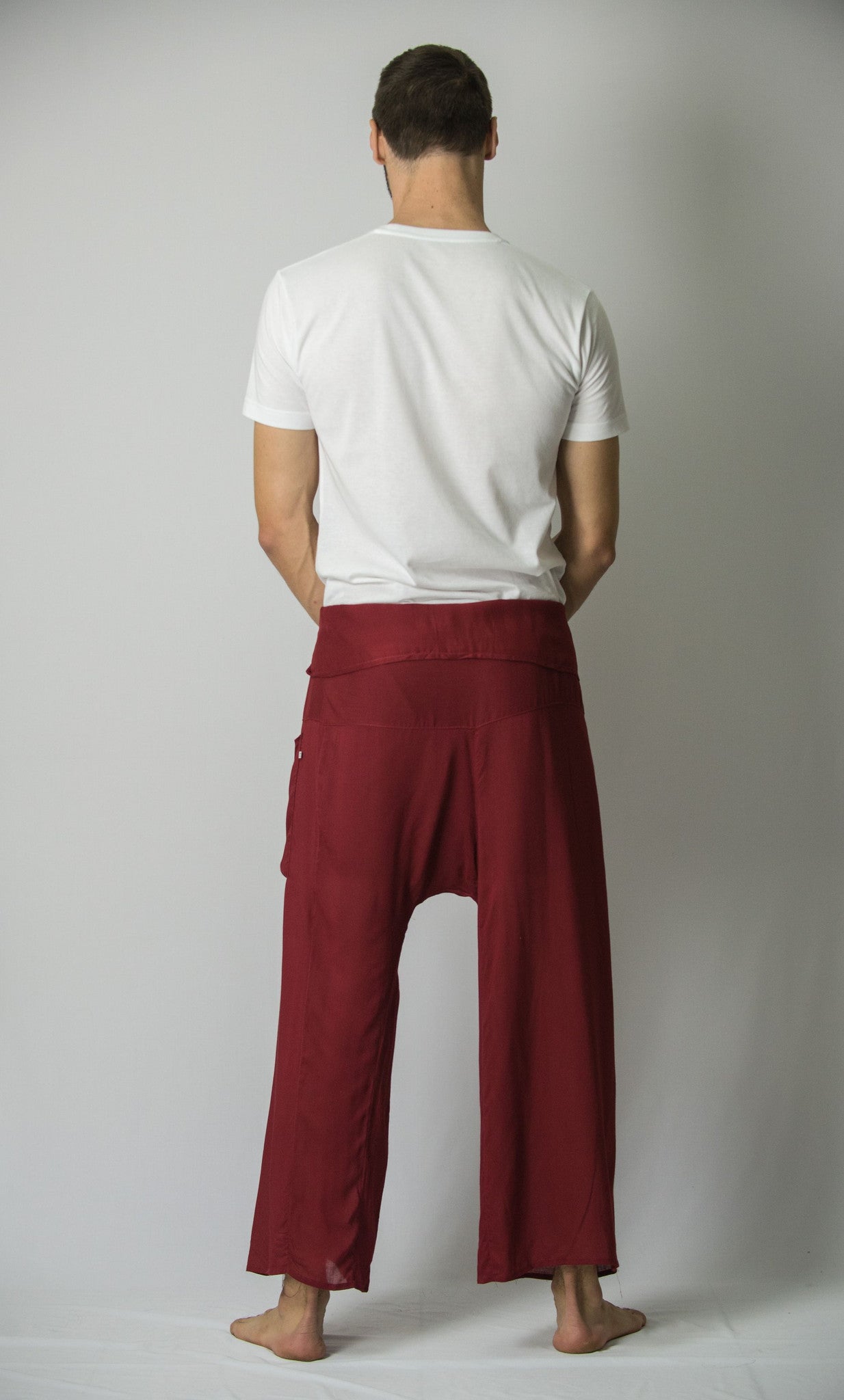 Unisex Thai Fisherman Pants in Burgundy