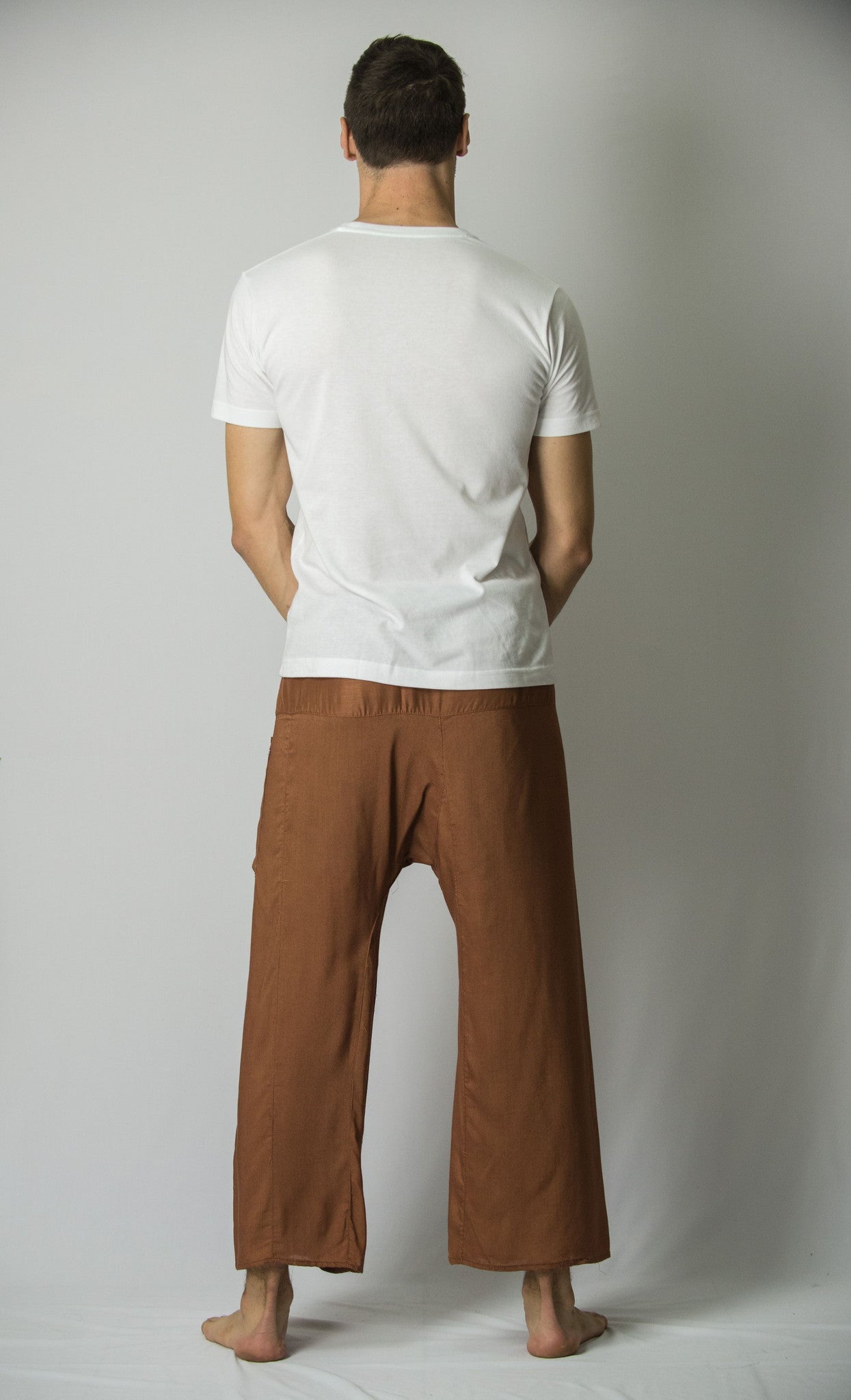 Unisex Thai Fisherman Pants in Brown