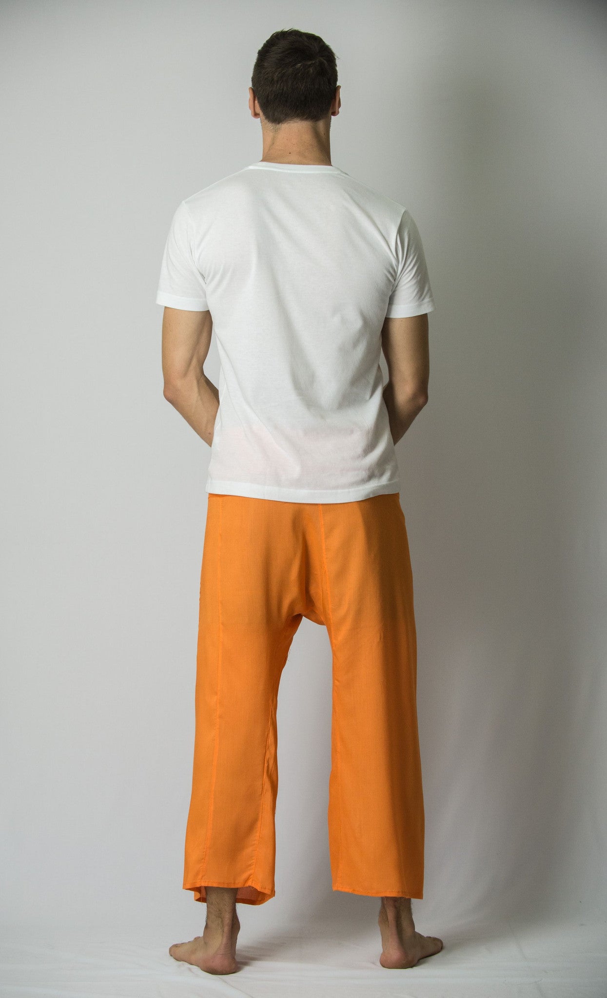 Unisex Thai Fisherman Pants in Orange