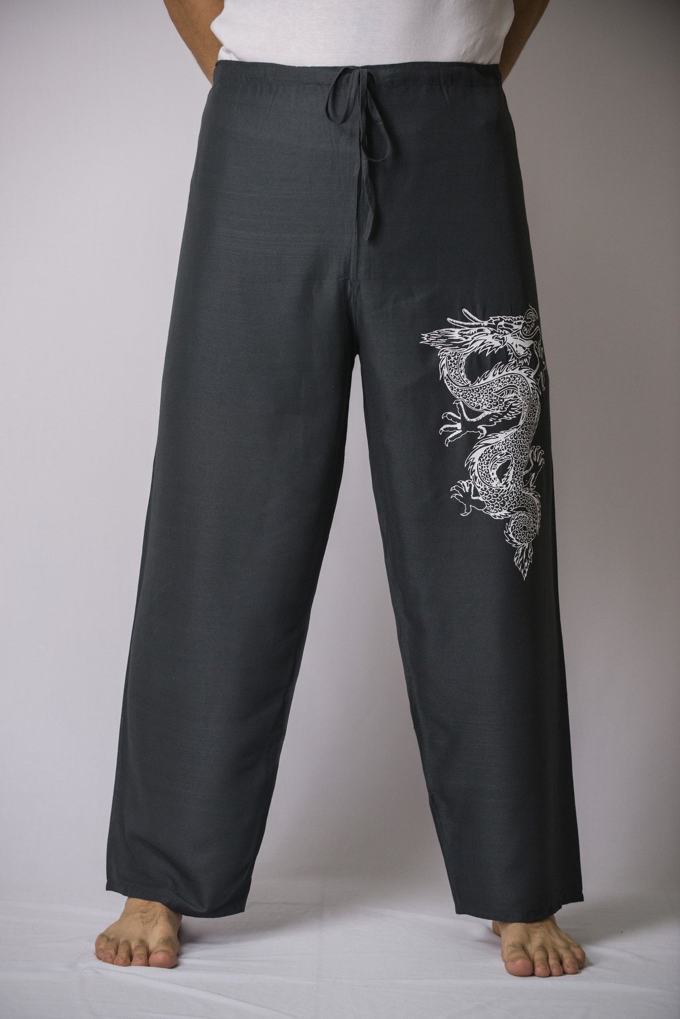 The Dragon Men's Thai Yoga Pants in Gray