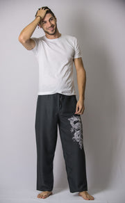 The Dragon Men's Thai Yoga Pants in Gray