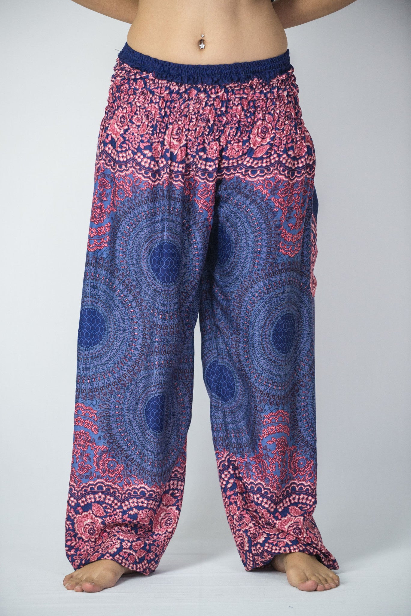 Mid Rise Plain Harem Cropped Pants