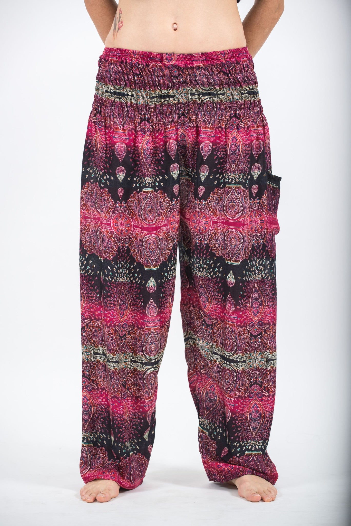 Paisley Women's Harem Pants in Pink