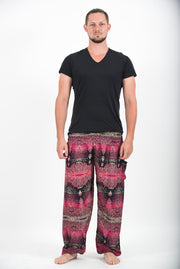 Paisley Men's Harem Pants in Pink