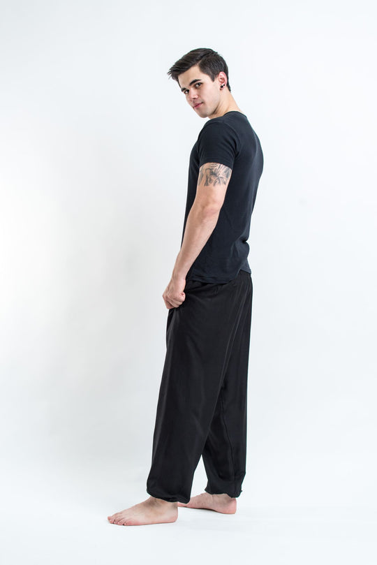 Solid Color Men's Harem Pants in Black