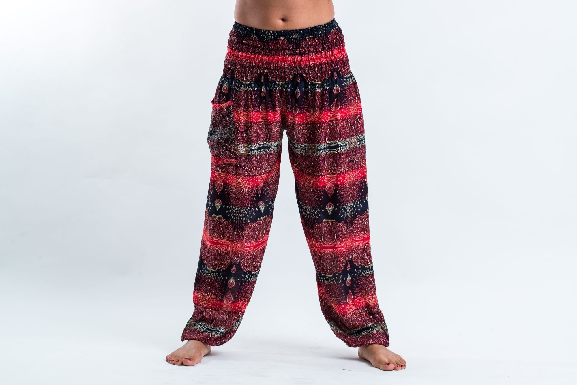 Paisley Women's Harem Pants in Red