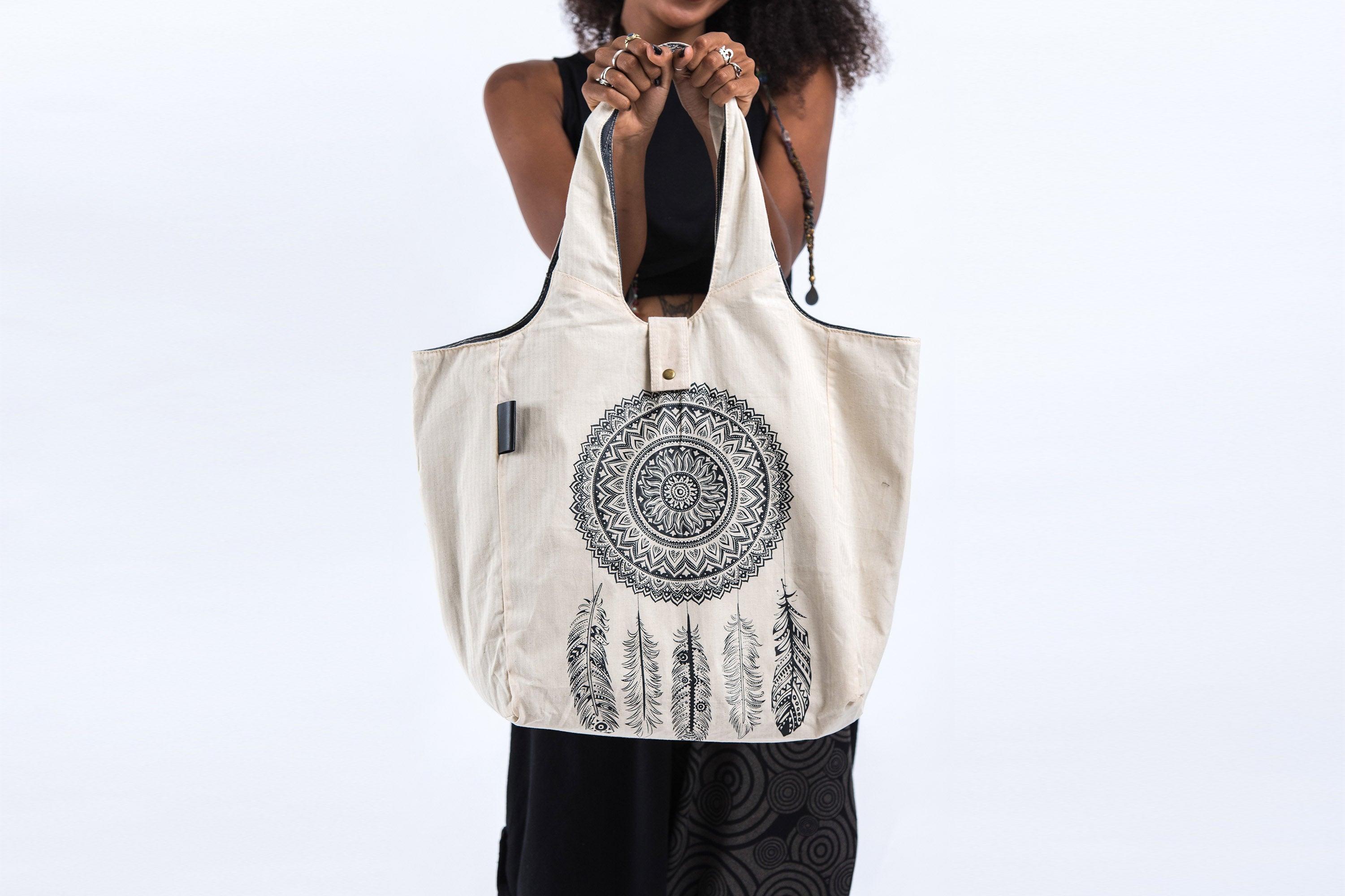 Dreamcatcher Cotton Tote Bag Natural