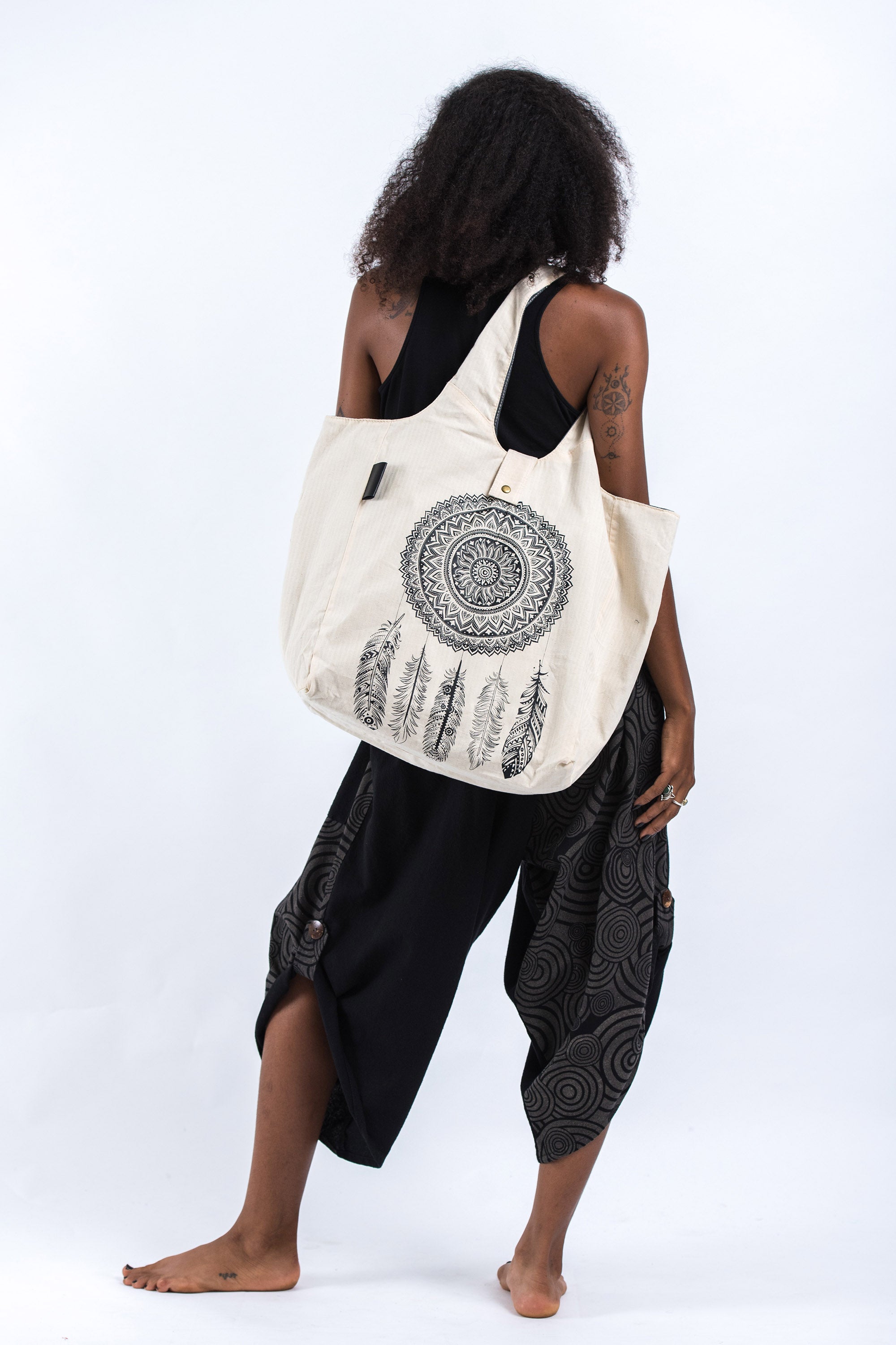 Dreamcatcher Cotton Tote Bag Natural