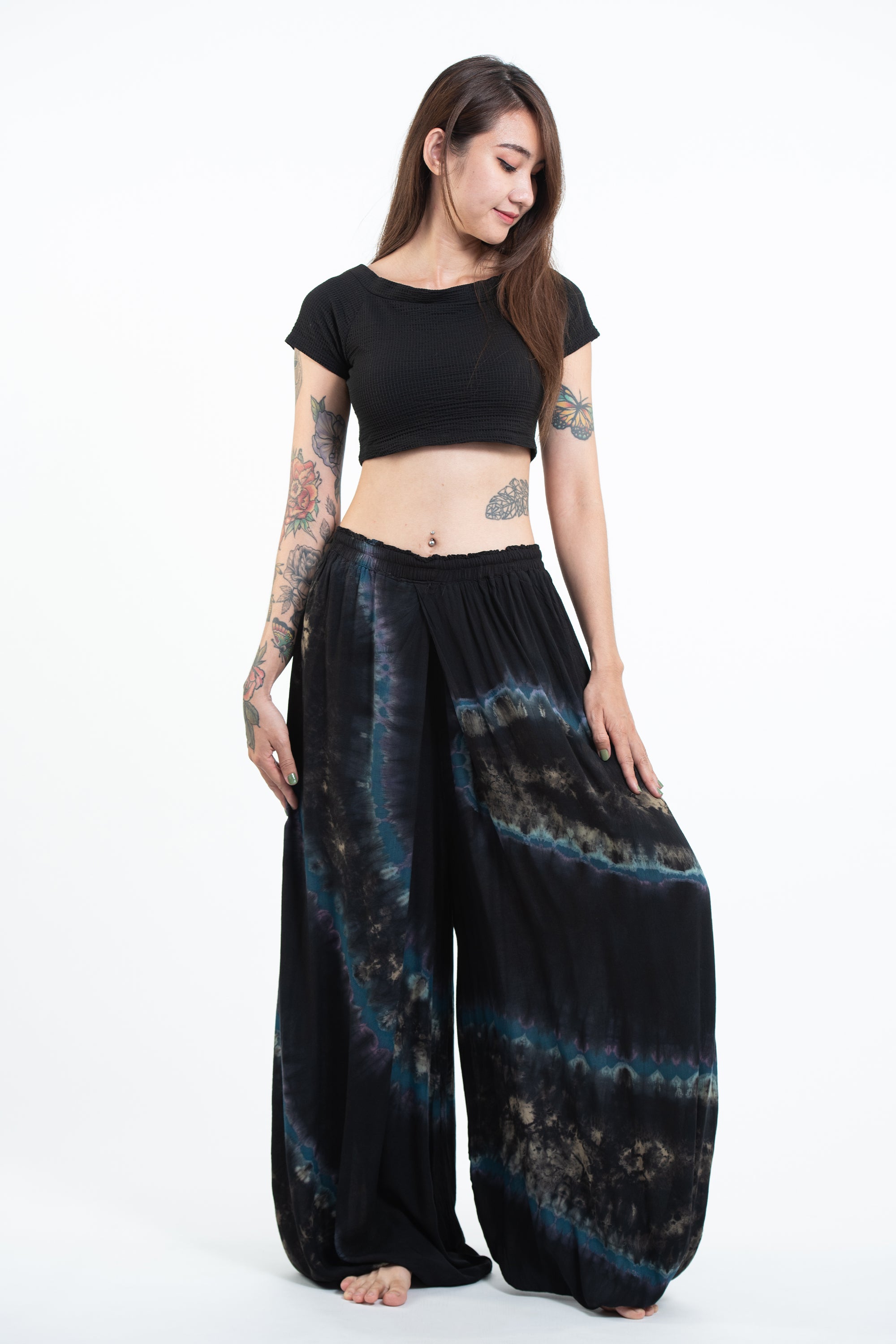Tie dye Women Balloon Harem Pants 01