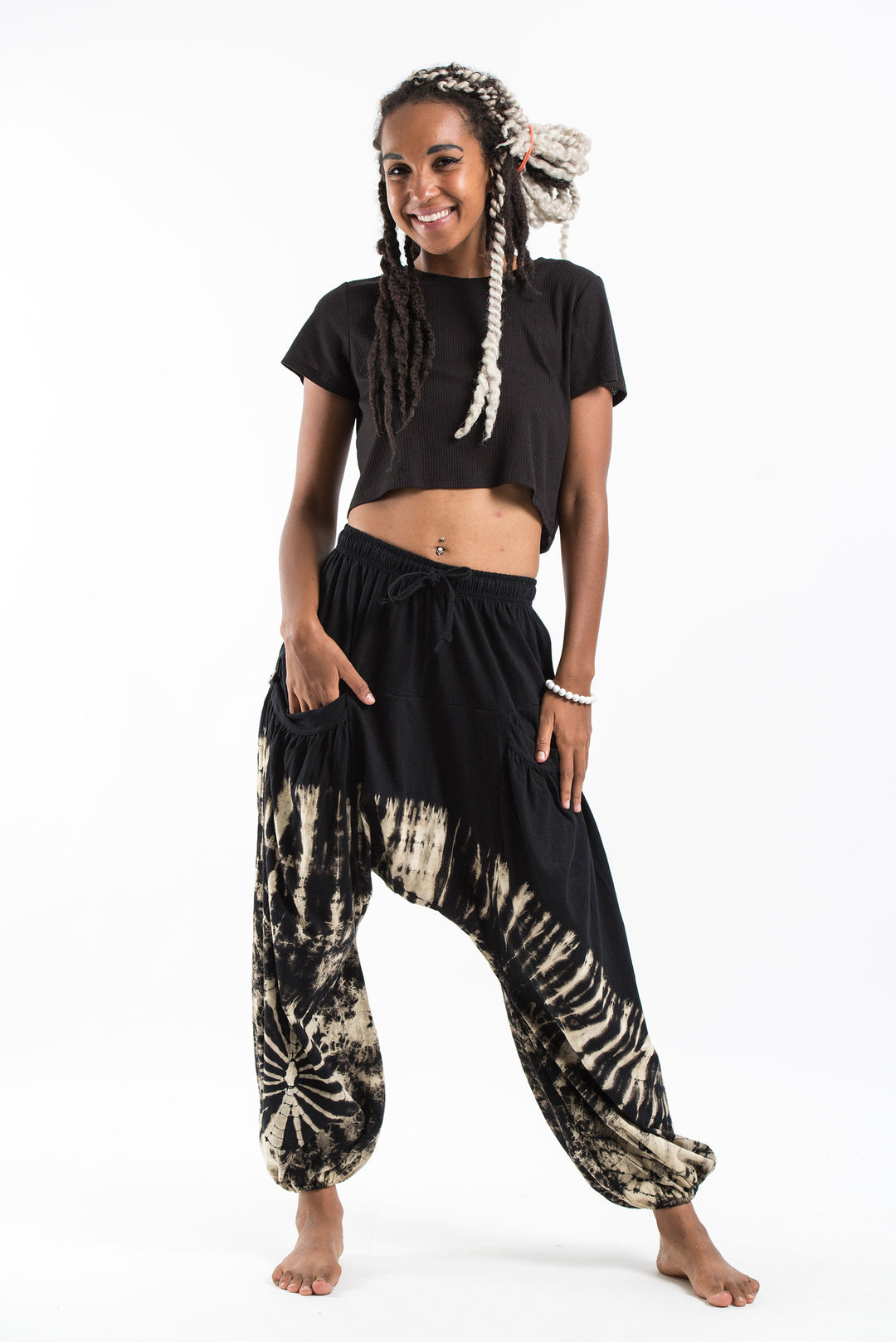 Beautiful hand dyed set! Harem pants and crop top.