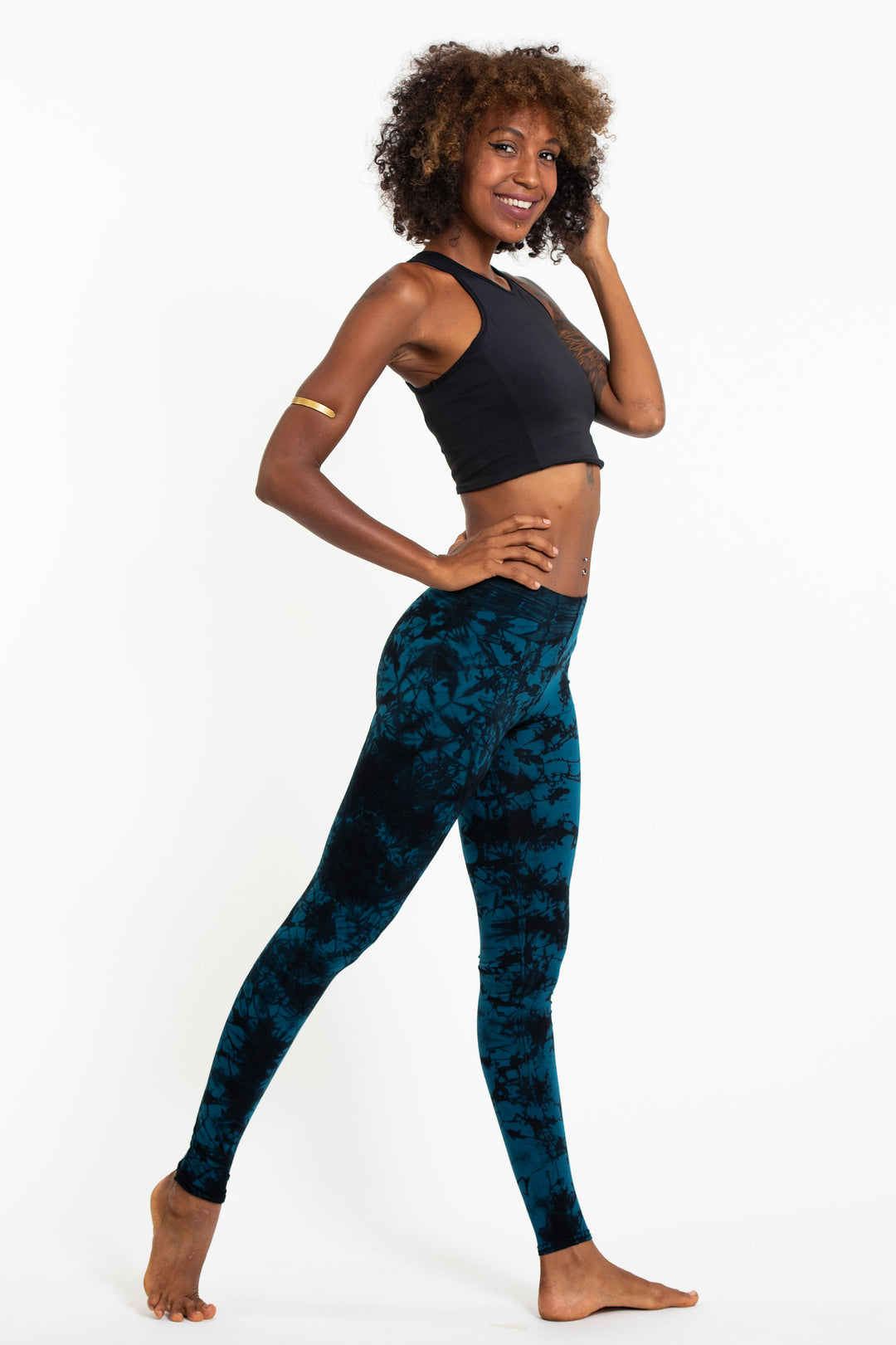 Blue Tie Dye Men's Leggings