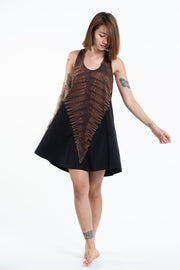 Tie Dye Cotton Tank Dress in Black 07