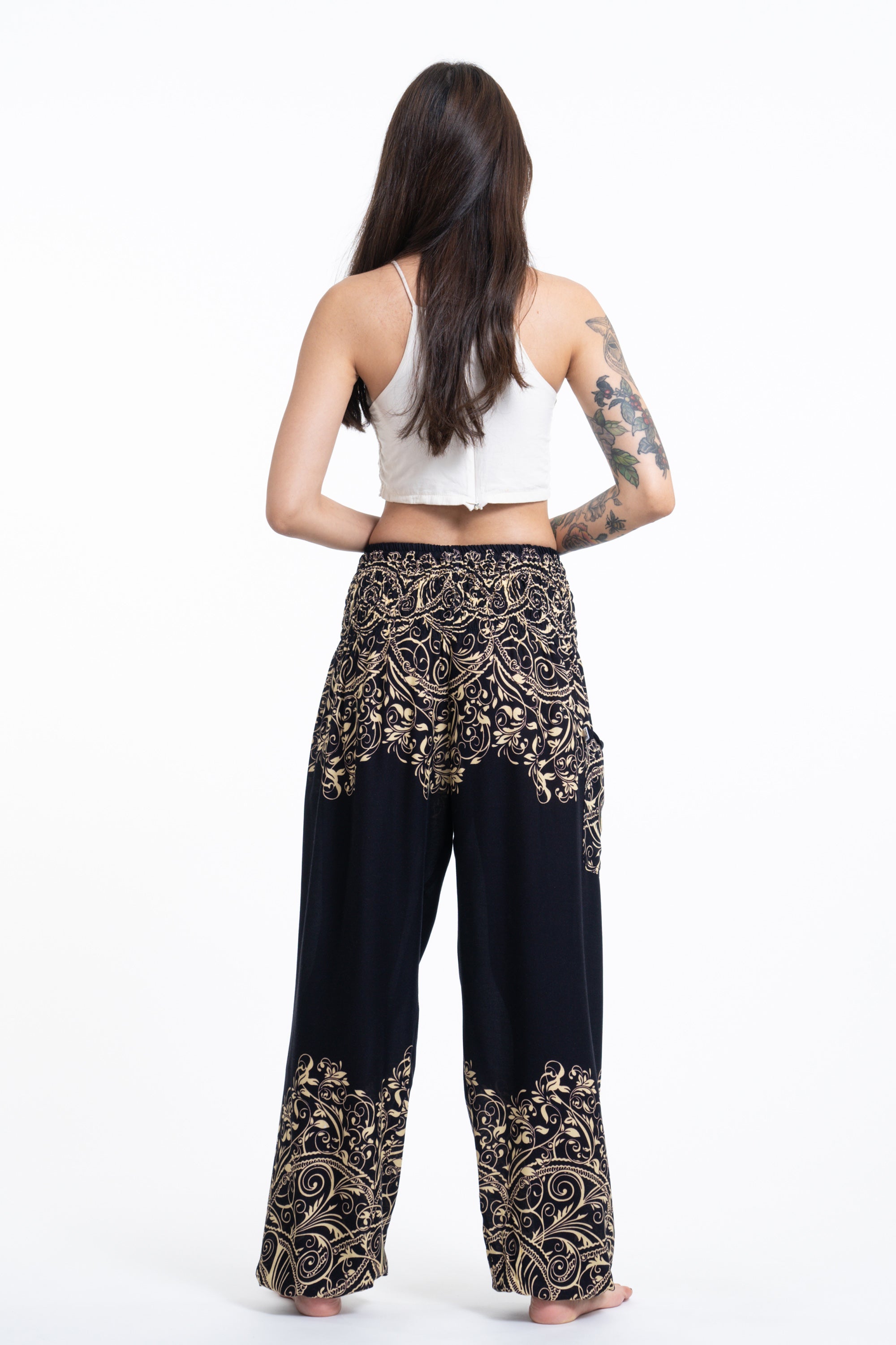 Vines Women's Harem Pants in Black