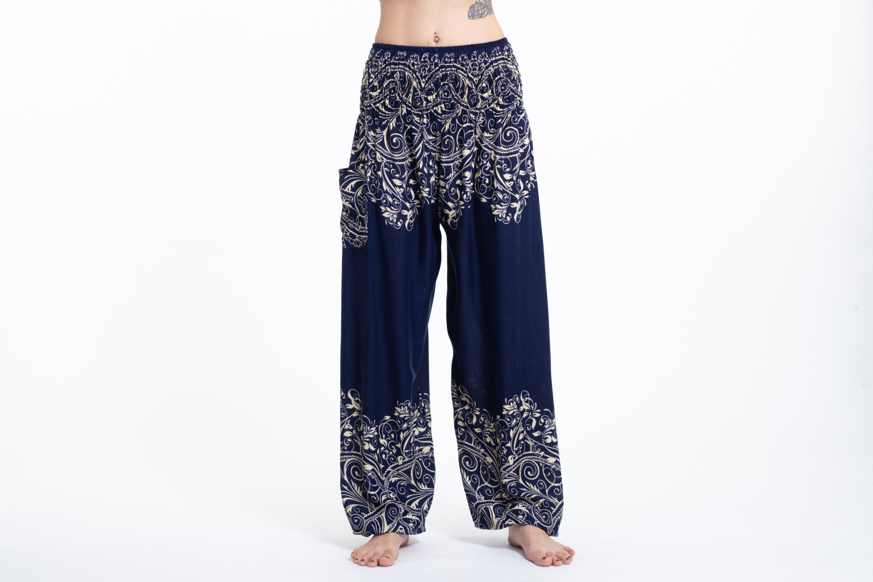 Vines Women's Harem Pants in Blue