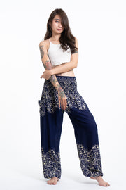 Vines Women's Harem Pants in Blue
