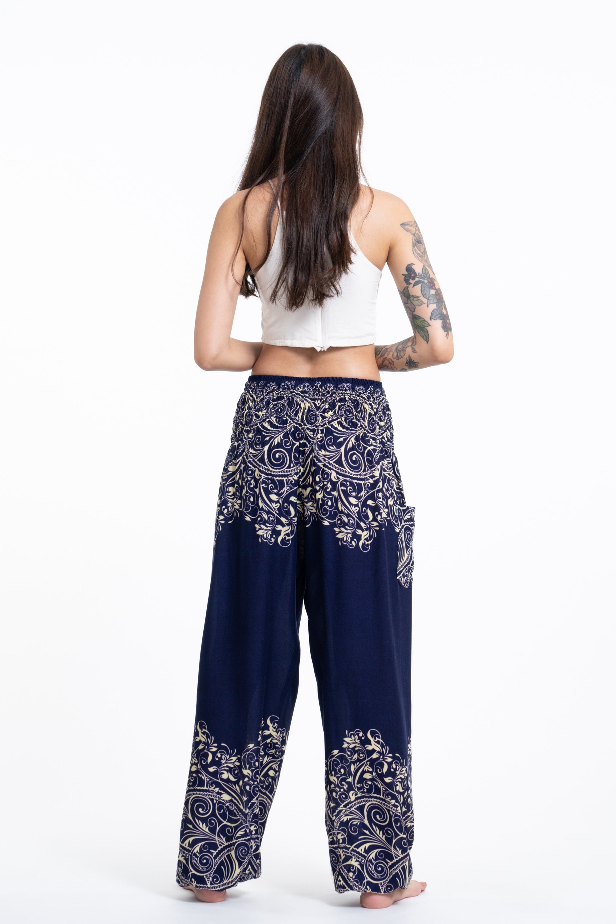 Vines Women's Harem Pants in Blue