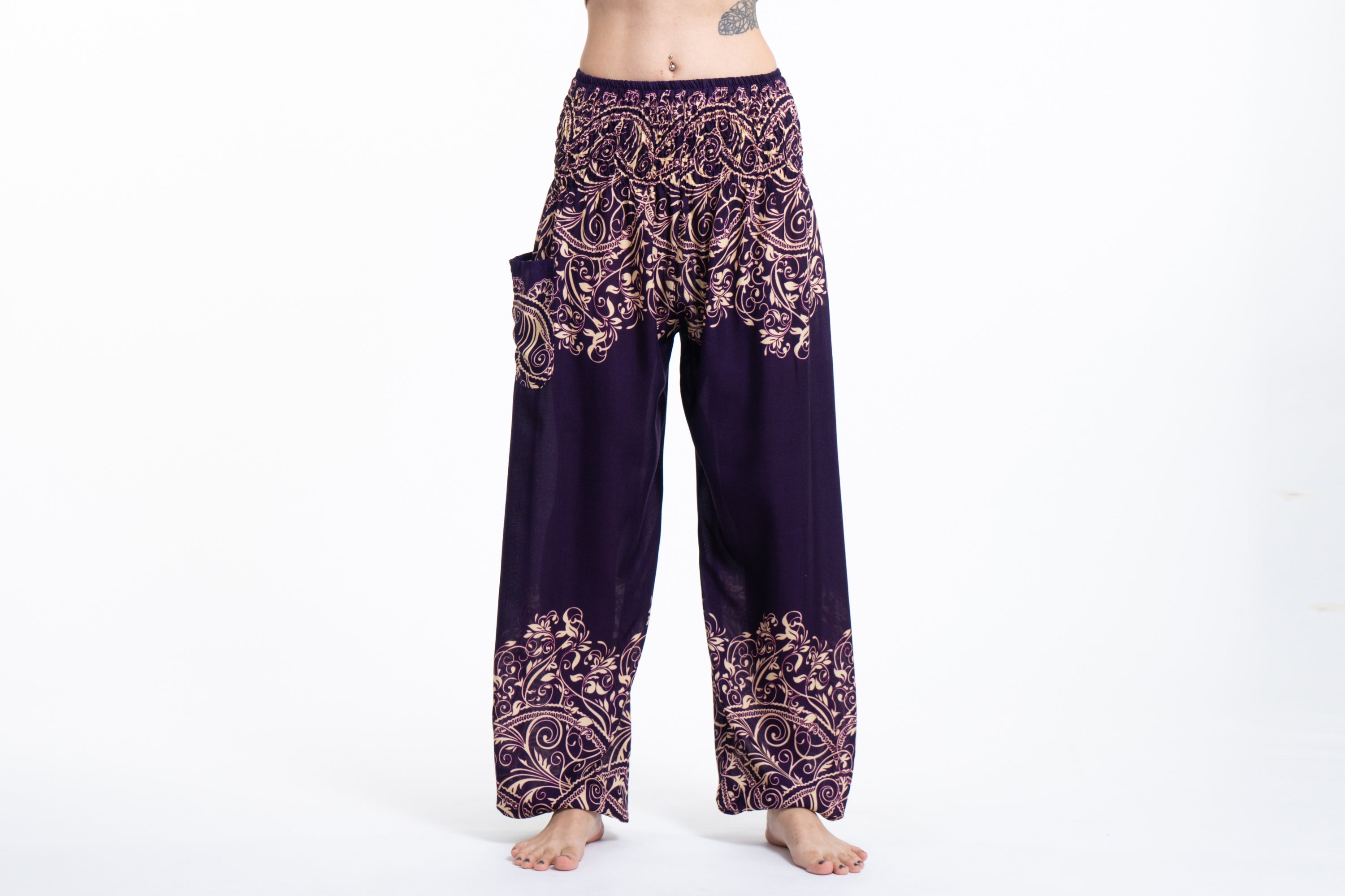 Vines Women's Harem Pants in Purple