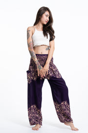 Vines Women's Harem Pants in Purple