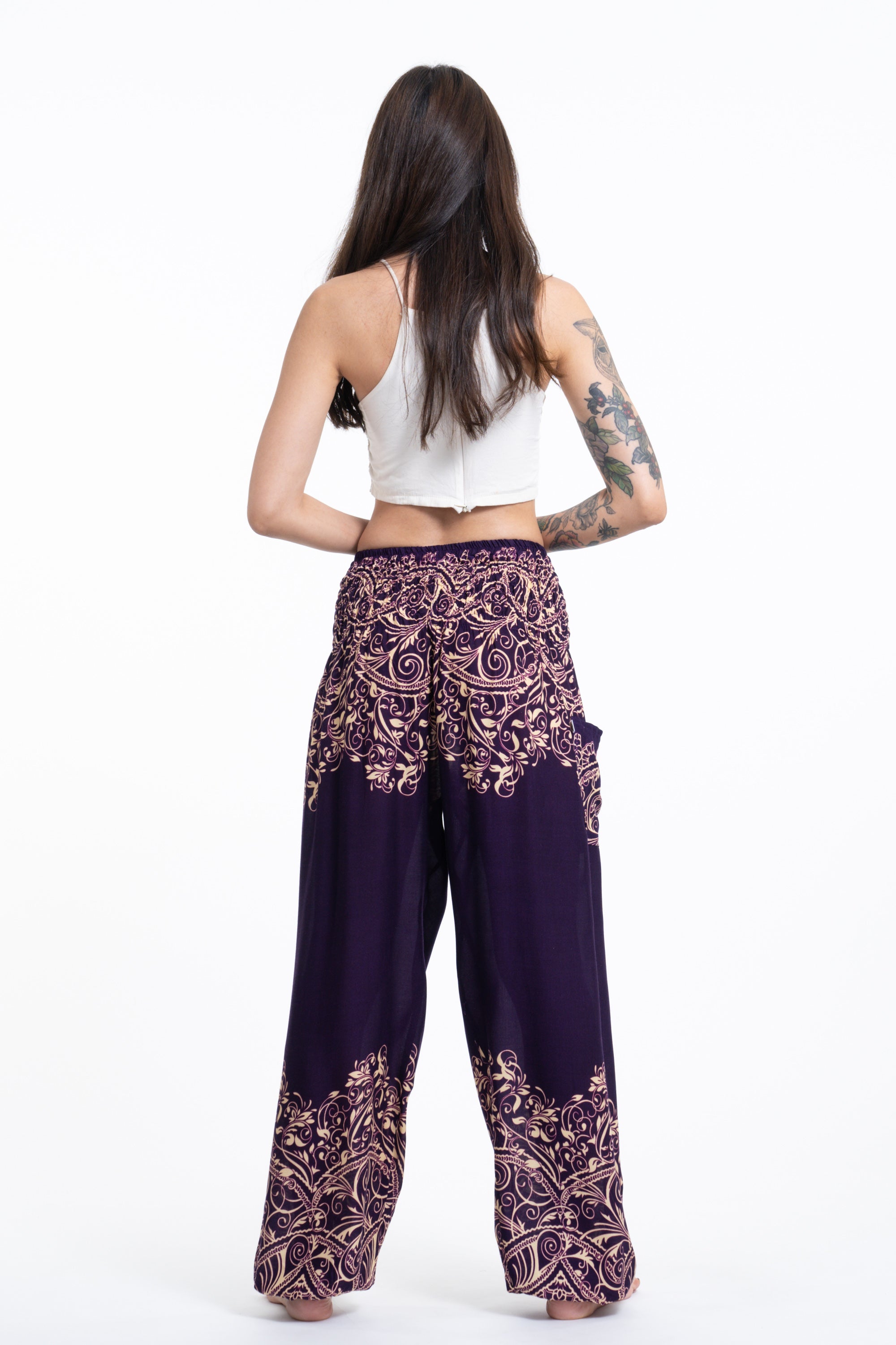 Vines Women's Harem Pants in Purple