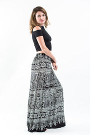 Tribal Prints Palazzo Style Harem Pants in Black
