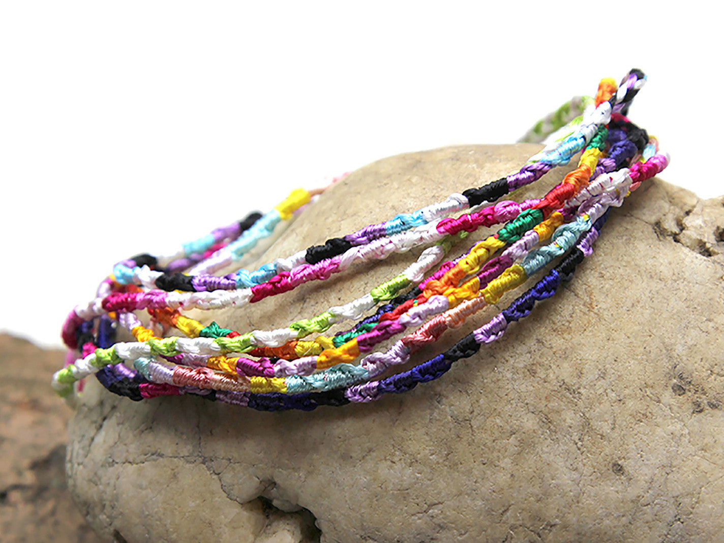 Friendship Woven String Bracelet 6 Pcs. PACK