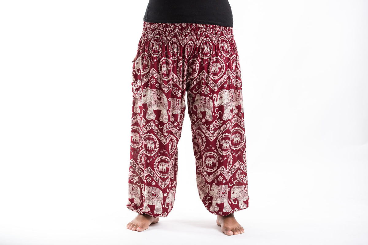 Plus Size Imperial Elephant Women's Elephant Pants in Red – Harem Pants